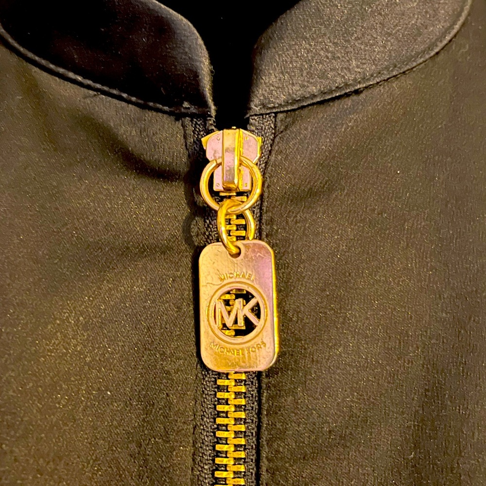 Michael Kors satin-like polyester bomber jacket. Size XS